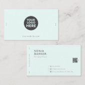 Minimalistisch Luxus Duck Blue Visitenkarte (Vorne/Hinten)