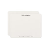 Minimalistisch Luxus Elfenbein Personalisierter Fl Mitteilungskarte (Vorderseite/Rückseite Beispiel)