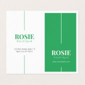 Minimalistisch Luxus-Makeup-Künstler Grün geklappt Visitenkarten (Außenseite Aufgefaltet)