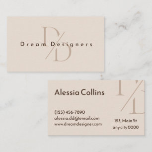 Minimalistisch Luxus Typografie Monogram Sleek Cle Visitenkarte