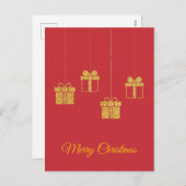 Minimalistisch Luxus Weihnachtskarte Feiertagspostkarte (Vorne/Hinten)