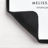 Minimalistisch Luxus White Mousepad (Ecke)