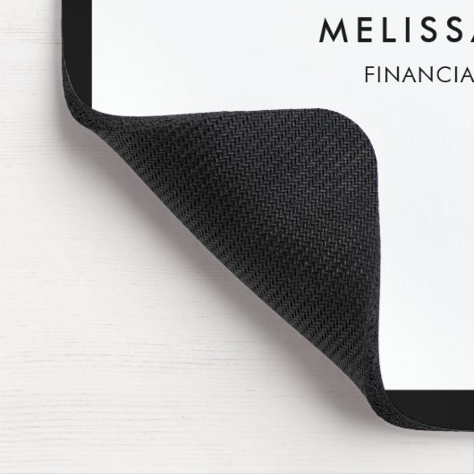 Minimalistisch Luxus White Mousepad (Ecke)