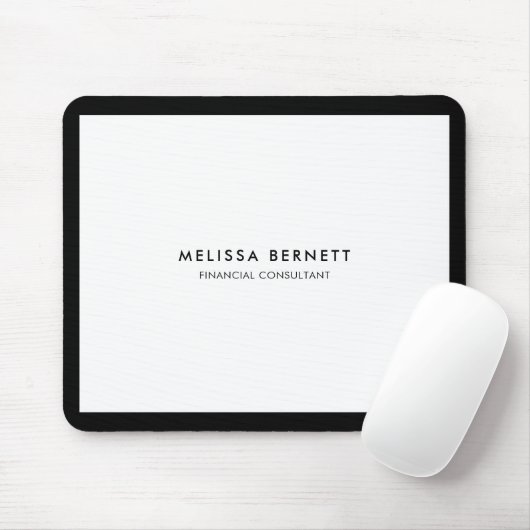 Minimalistisch Luxus White Mousepad (Mit Mouse)