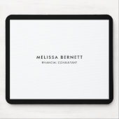 Minimalistisch Luxus White Mousepad (Vorne)