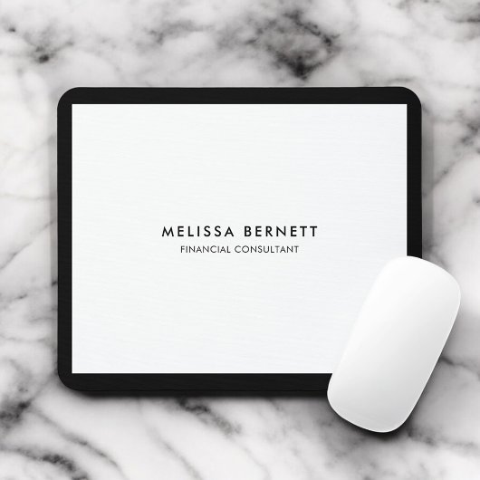 Minimalistisch Luxus White Mousepad