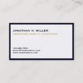 Minimalistisch Luxusbuchhalter Visitenkarte (Vorderseite)