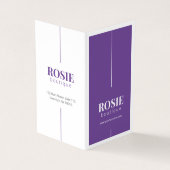 Minimalistisch Luxushaar / Schönheitssalon Lila Visitenkarten (Vorderseite)