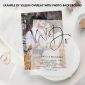 Minimalistisch machen wir eine moderne Skripthochz Pergament Einladungen