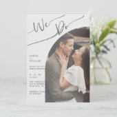 Minimalistisch machen wir Foto Hochzeit Einladung (Stehend Vorderseite)