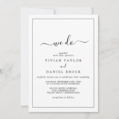 Minimalistisch machen wir Hochzeit Einladung (Vorderseite)