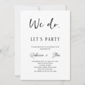 Minimalistisch machen wir Hochzeit Party Hochzeit Einladung (Vorderseite)