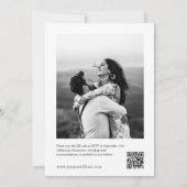 Minimalistisch machen wir QR Code Foto Hochzeit Einladung (Rückseite)