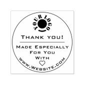 Minimalistisch Made with Liebe Herzlichen Dank Log Permastempel (Design)