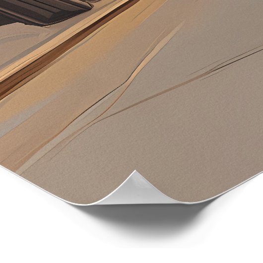 Minimalistisch Madrid Skyline Poster - Spanische K (Ecke)