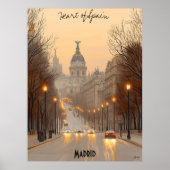 Minimalistisch Madrid Skyline Poster - Spanische K (Vorne)