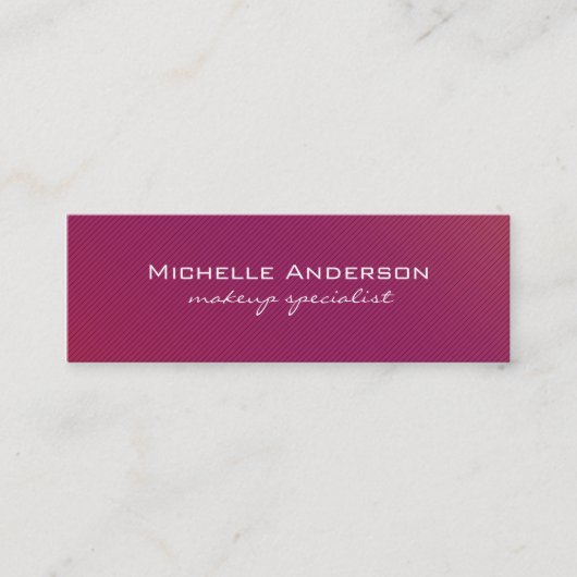Minimalistisch Magenta Lines Mini Visitenkarte (Vorderseite)