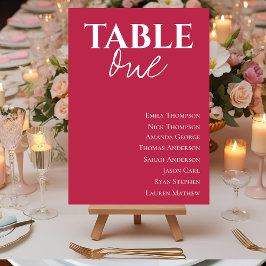 Minimalistisch Magenta Wedding Guest Table