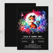 Minimalistisch Magic Tiger Birthday Einladung (Vorne/Hinten)