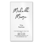 Minimalistisch Magnetische Visitenkarte (Vorderseite Vertikal)