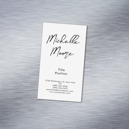 Minimalistisch Magnetische Visitenkarte (Beispiel)