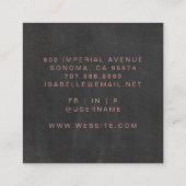 Minimalistisch Makeup Artist Dusty Pink Script Bla Quadratische Visitenkarte (Rückseite)