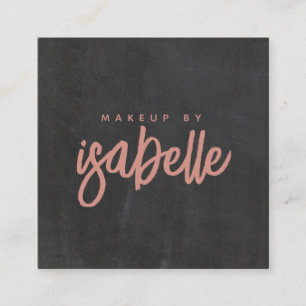 Minimalistisch Makeup Artist Dusty Pink Script Bla Quadratische Visitenkarte