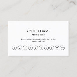 Minimalistisch Makeup Artist Loyalty Punch Card Treuekarte