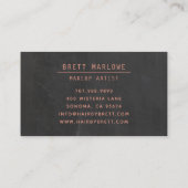 Minimalistisch Makeup Artist Monogram Kupfer Schwa Visitenkarte (Rückseite)