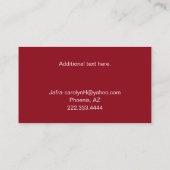 Minimalistisch Makeup Independent Rep Jafra Visitenkarte (Rückseite)