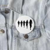 Minimalistisch Marathon Runner Silhouetten Button (Beispiel)
