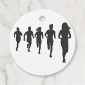 Minimalistisch Marathon Runner Silhouetten Geschenkanhänger (Rückseite)