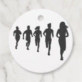 Minimalistisch Marathon Runner Silhouetten Geschenkanhänger (Vorderseite)