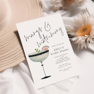 Minimalistisch Margs and Matrimony Brautparty Einladung