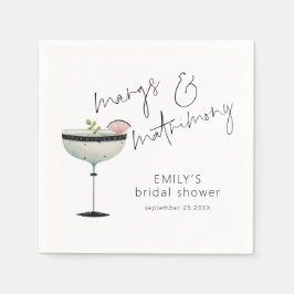 Minimalistisch Margs and Matrimony Brautparty Serviette