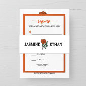 Minimalistisch Marigold Wedding Einladungsbanderole