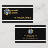 Minimalistisch markanter Export von weißen Linien Visitenkarte (Vorne/Hinten)