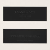 Minimalistisch Matt Black Custom Business Label (Vorne & Hinten)