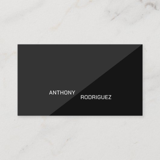 Minimalistisch Matte Black Business Card Visitenkarte (Vorderseite)