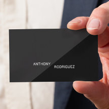 Minimalistisch Matte Black Business Card