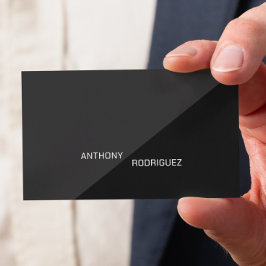 Minimalistisch Matte Black Business Card Visitenkarte