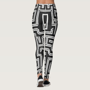 Minimalistisch Maze Monochrome Leggings