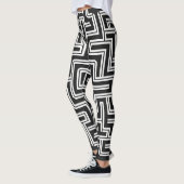 Minimalistisch Maze Monochrome Leggings (Links)