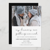 Minimalistisch Meine Menschen heiraten Foto Save The Date (Vorne/Hinten)