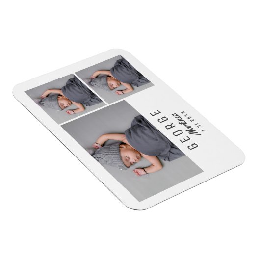 Minimalistisch Memory Keepake gibt einzigartiges B Magnet (Rechte Seite)