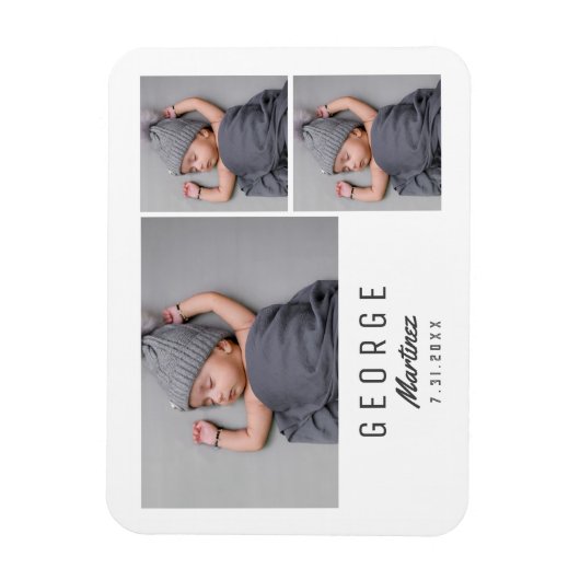 Minimalistisch Memory Keepake gibt einzigartiges B Magnet (Vertikal)