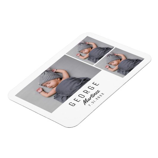 Minimalistisch Memory Keepake gibt einzigartiges B Magnet (Linke Seite)