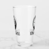 Minimalistisch Men Golf Monogram Design Glas (Links)
