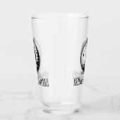 Minimalistisch Men Golf Monogram Design Glas (Rechts)
