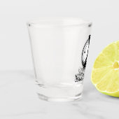Minimalistisch Men Golf Monogram Design Schnapsglas (Links)